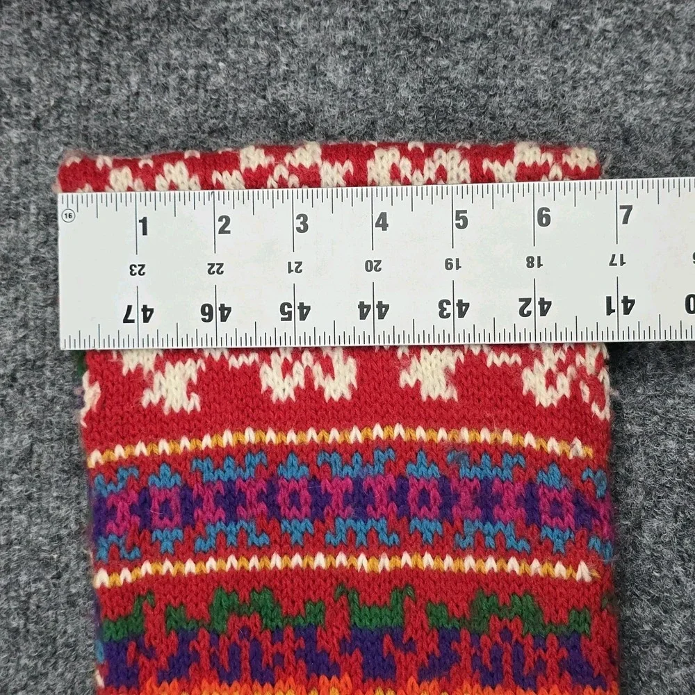 Vintage ARIS Scarf & Gloves Set 90s Geometric‎ Colorful Fair Isle Knit OSFA